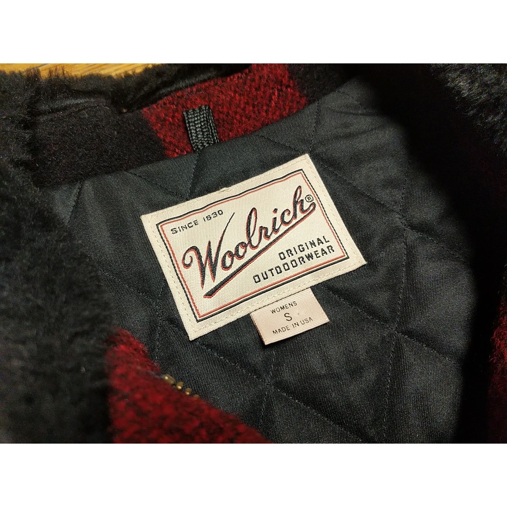 Woolrich‎ Women's Buffalo Plaid Mid Length Winter Coat Size Small Wool Quilted - Picture 7 of 13